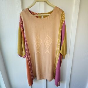 New Wind RiverTrading Company Loose Dress Hippie Boho Size 1X